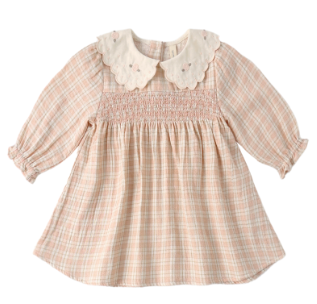 CALLIE DRESS PINK PLAID