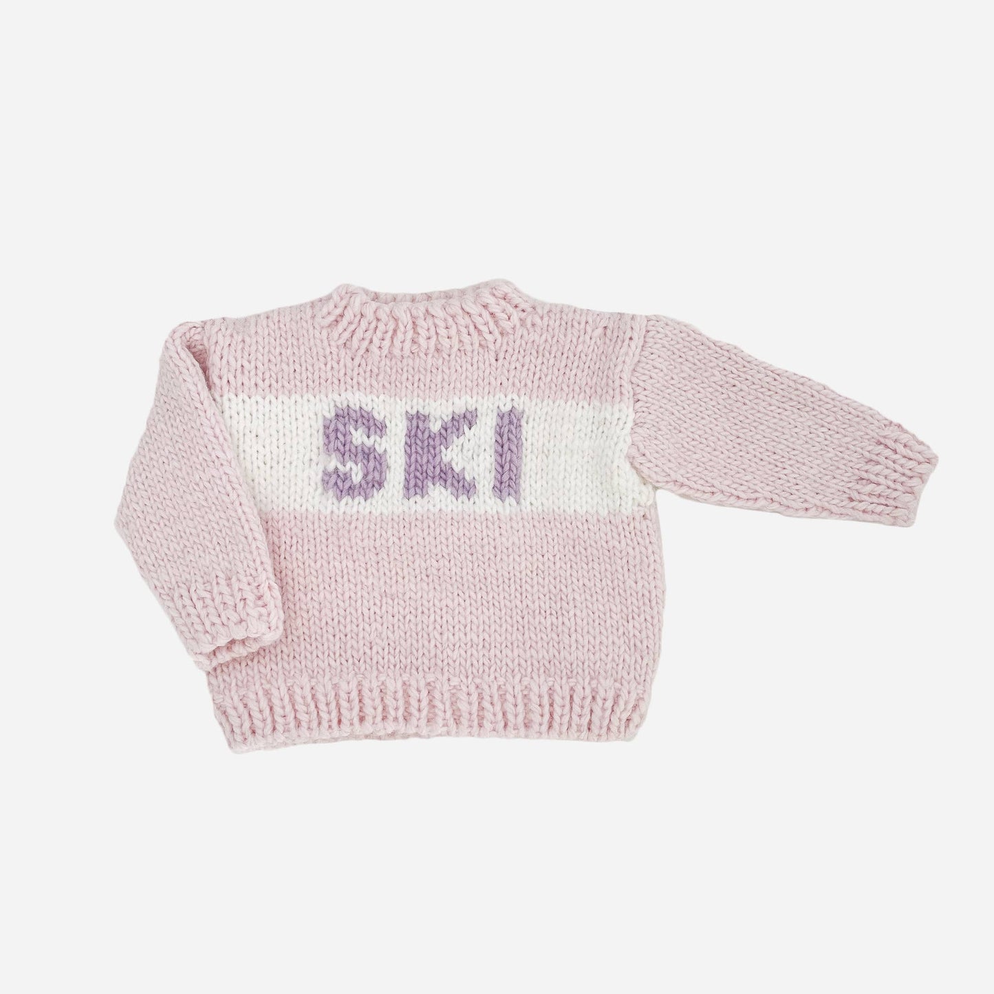 Ski Sweater, Baby Pink | Kids Winter Snow Pullover