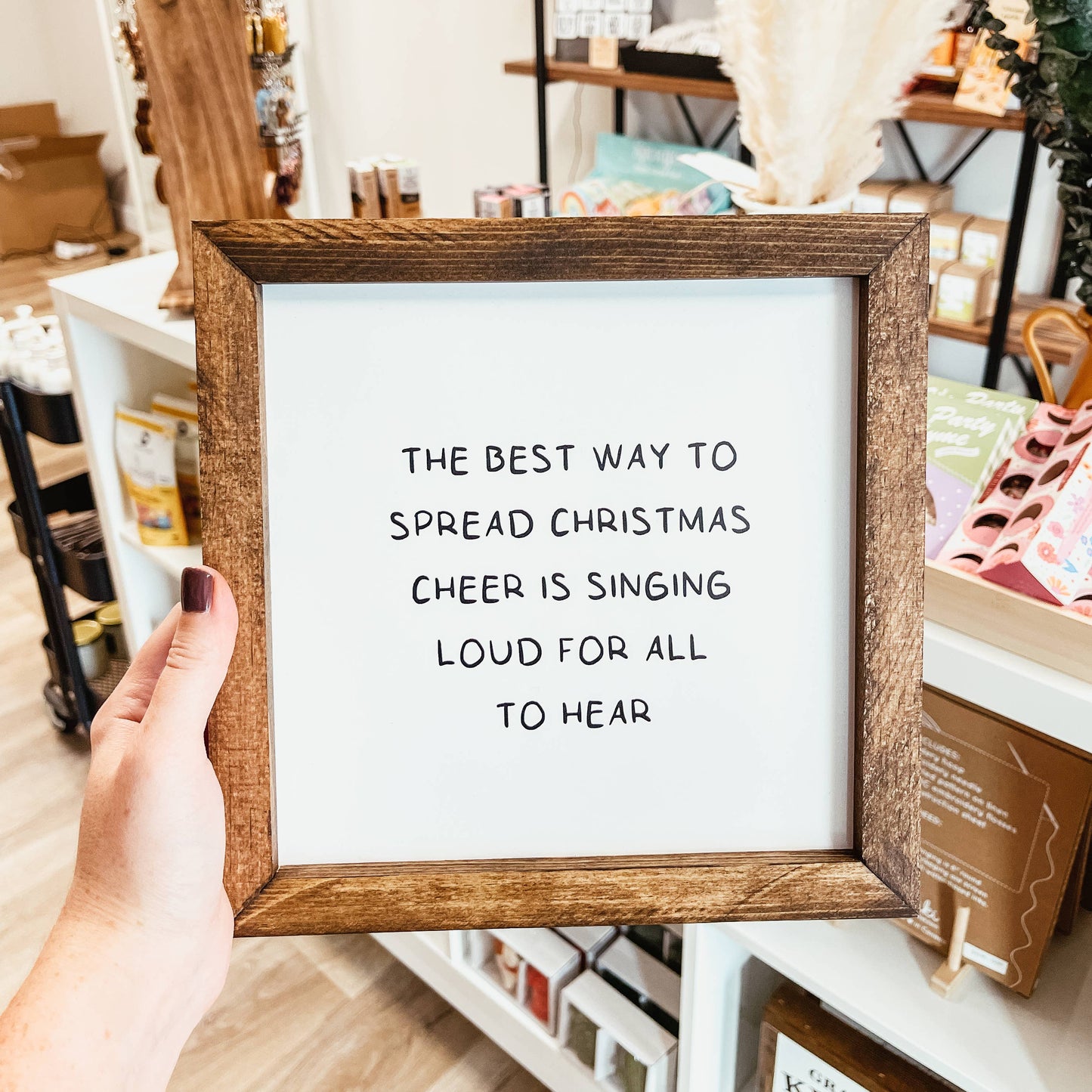 The Best Way To Spread Christmas Cheer Framed Wood Sign