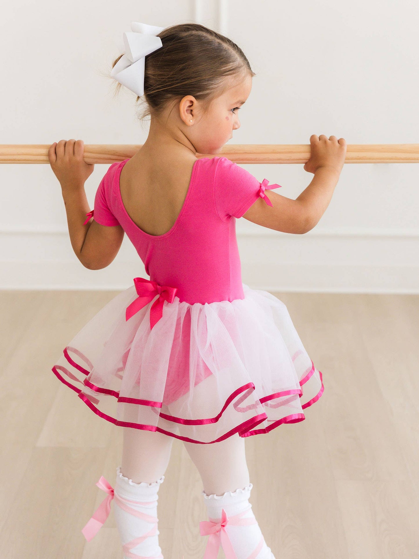 Girls Hot Pink Signature Tutu Ballet Dance Leotard