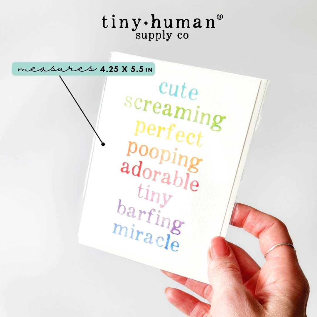 Tiny Human Supply Co. - Baby Birth & Baby Shower Cards Laundry