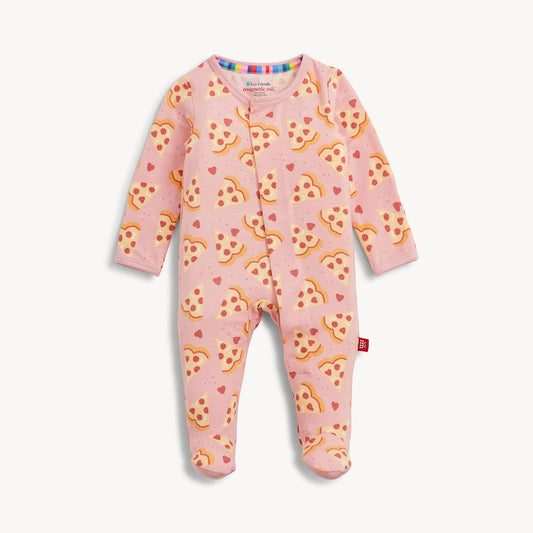 Pizza My Heart Pink Modal Footie