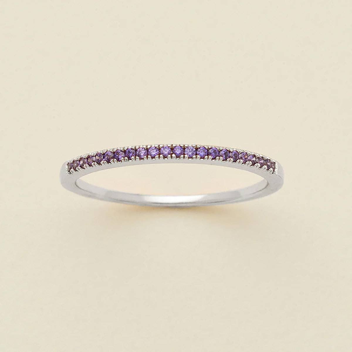 February Birthstone Stacking Ring