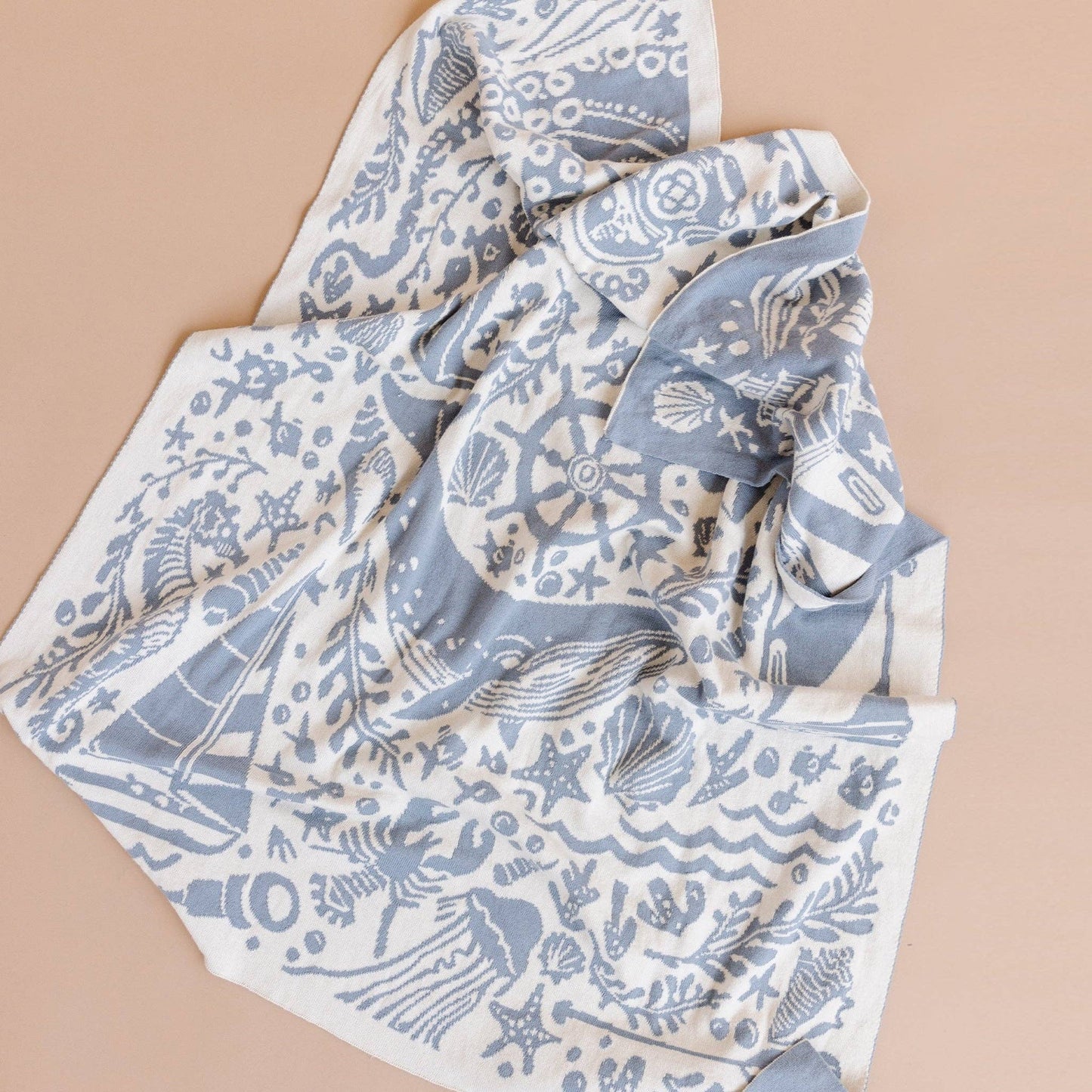 The Blueberry Hill - Blanket Nautical Summer Ocean Organic Cotton