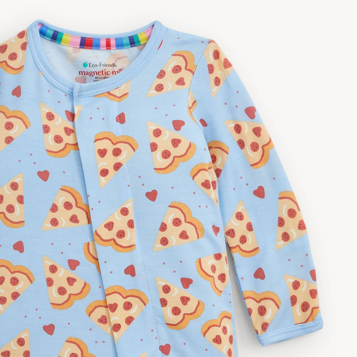 Pizza My Heart Blue Modal Footie