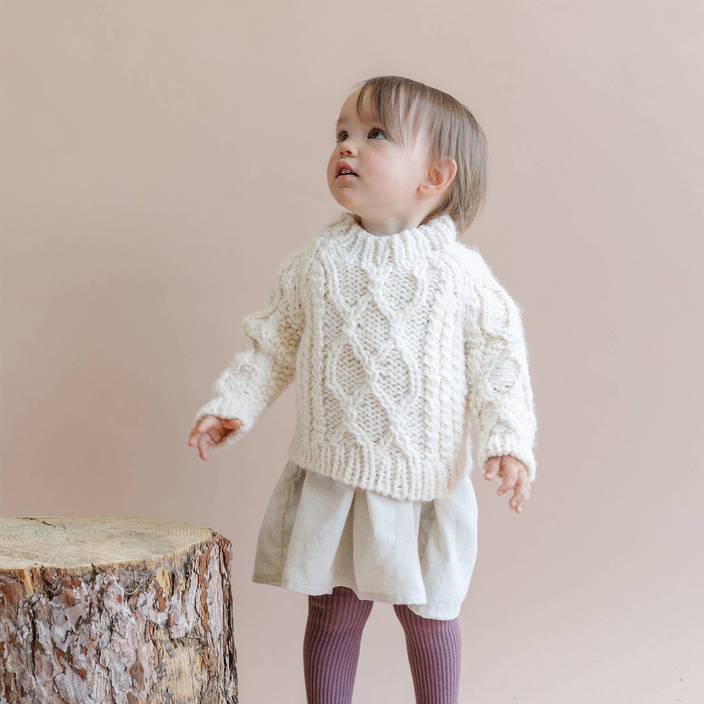 Fisherman Sweater, Cream Baby Kids Clothing Winter Apparel