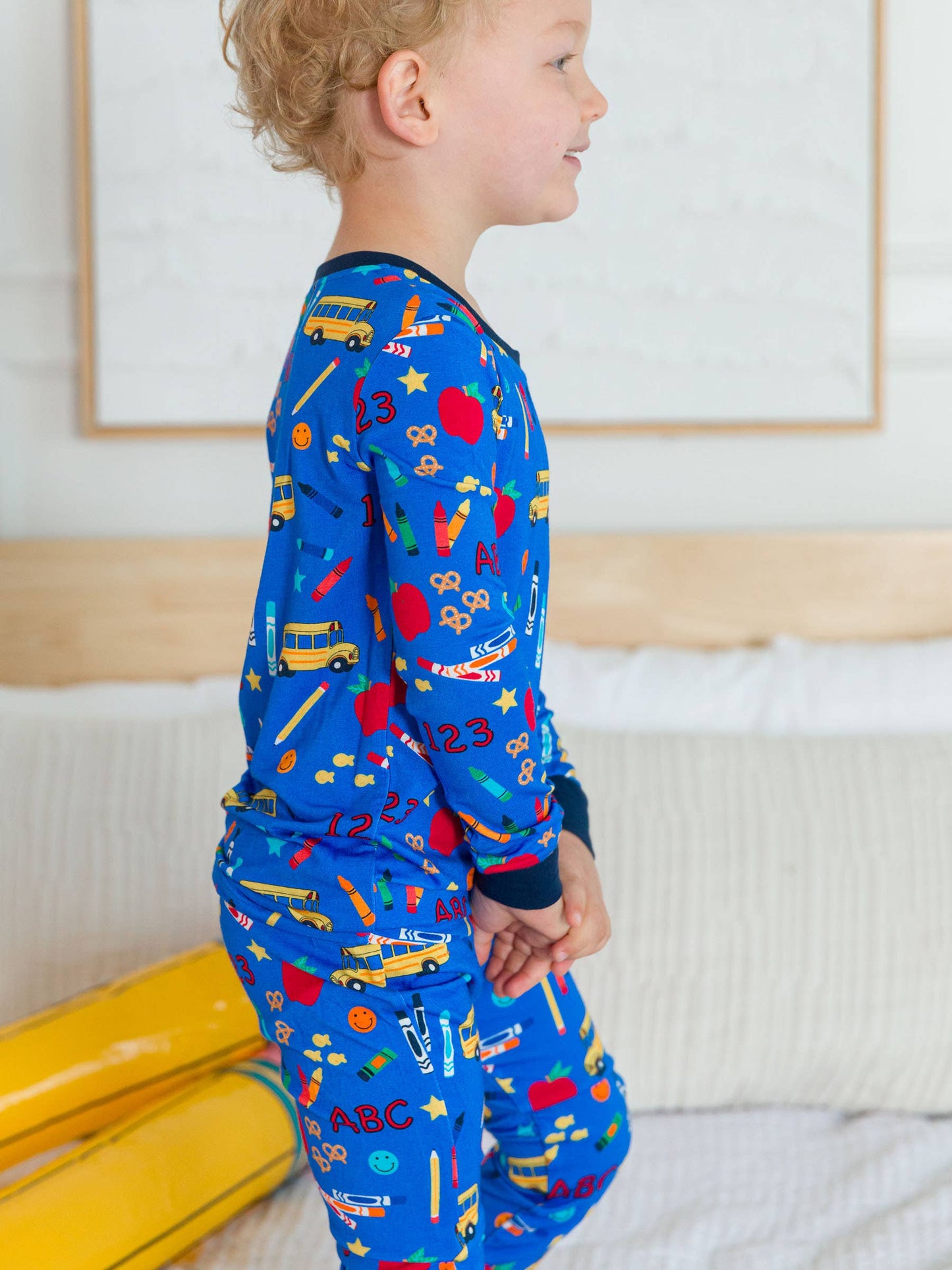 Blue School House Bamboo Viscose Long Sleeve Pajama