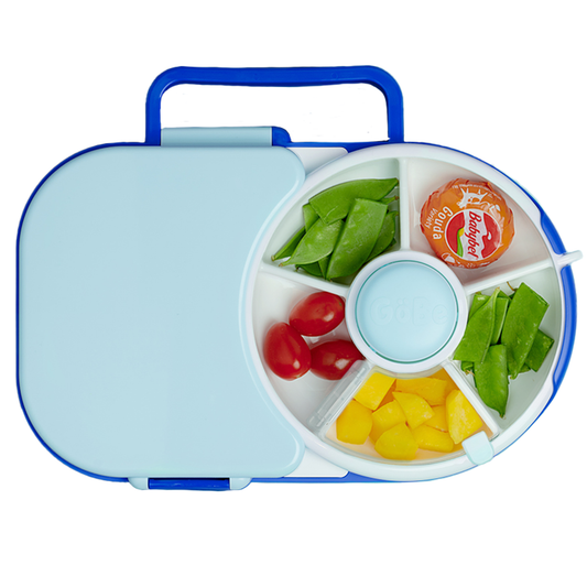 GoBe Kids 2-in-1 Lunchbox with Small Snack Spinner Flip