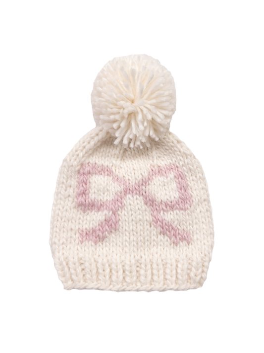Bow Hat Pink Baby Kid Girl Beanie