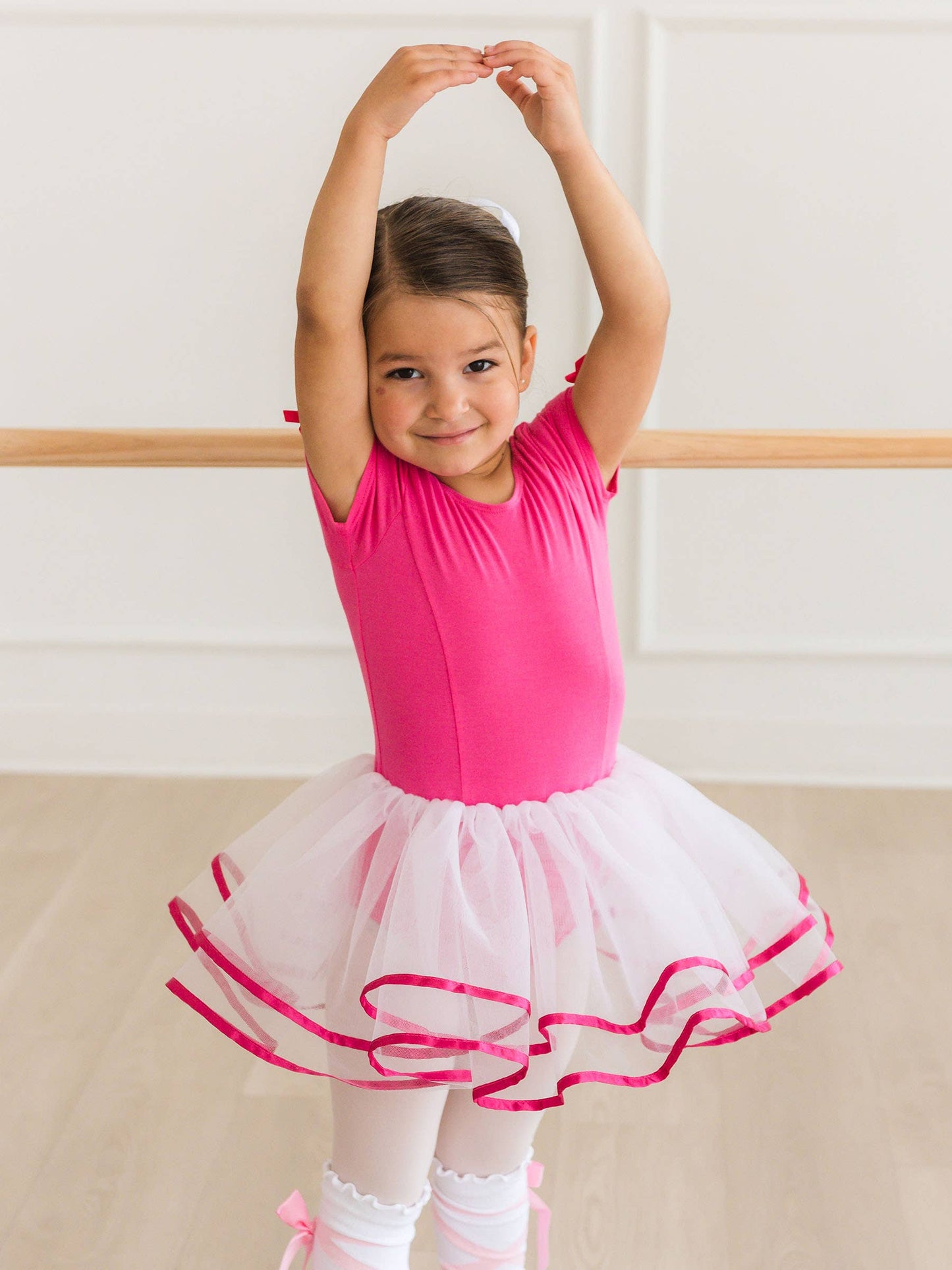 Girls Hot Pink Signature Tutu Ballet Dance Leotard