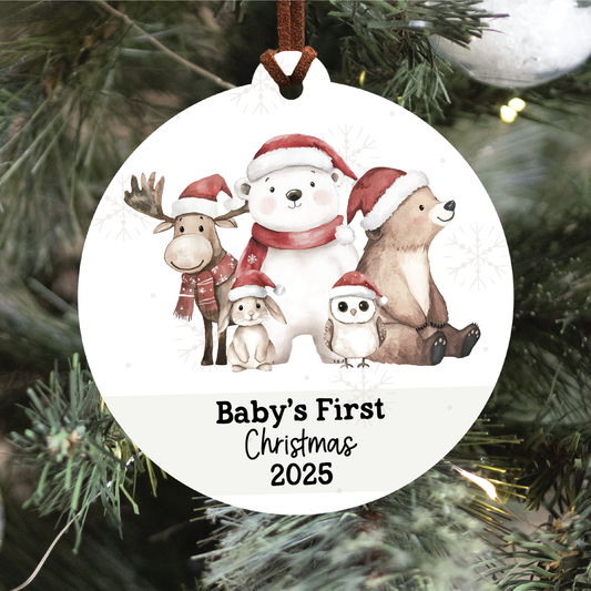 Baby's First Christmas Ornament 2025 | Festive Friends 2