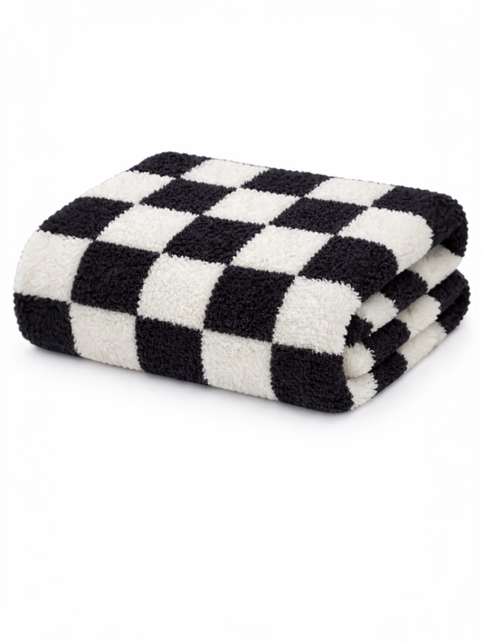 SpearmintLOVE - Phufy® Bliss Checkerboard Blanket, Black