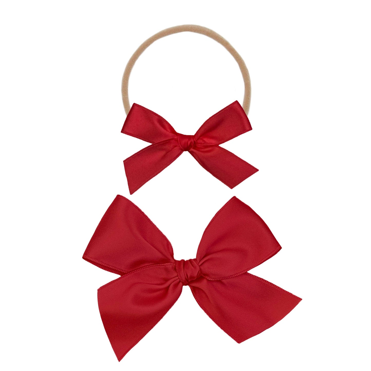 Satin Bow Ruby Headband