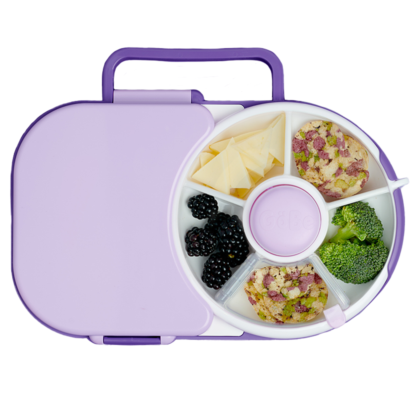 GoBe Kids 2-in-1 Lunchbox with Small Snack Spinner Flip