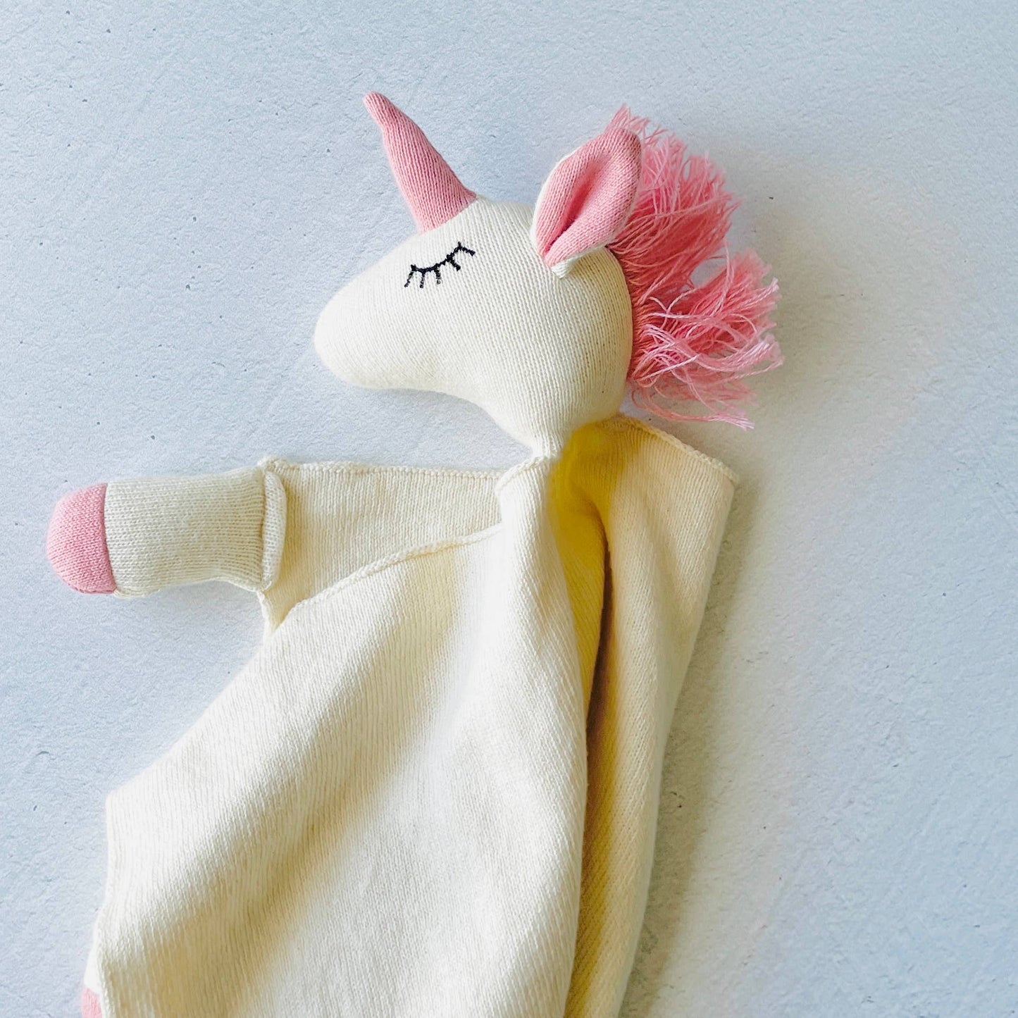 Organic Baby Unicorn Lovey Security Blanket Cuddle Cloth