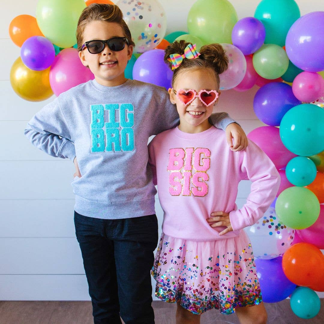 Big Sis Patch Sweatshirt - Family Fun - Birth Announcement