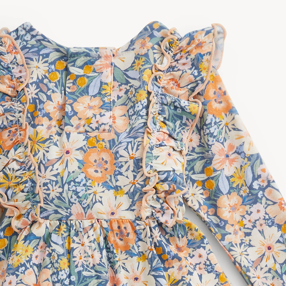 FLORA MODAL GIRLS RUFFLE L/S DRESS W LEGGING