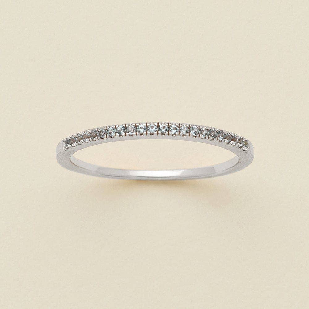 March Birthstone Stacking Ring