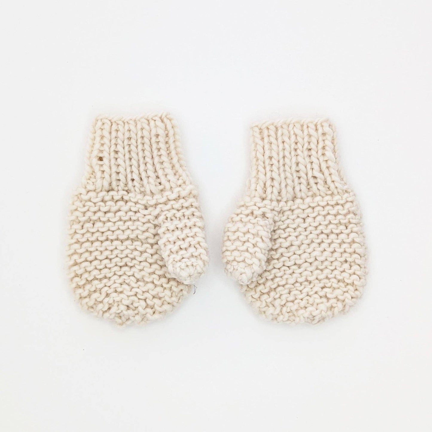Natural Garter Stitch Mittens