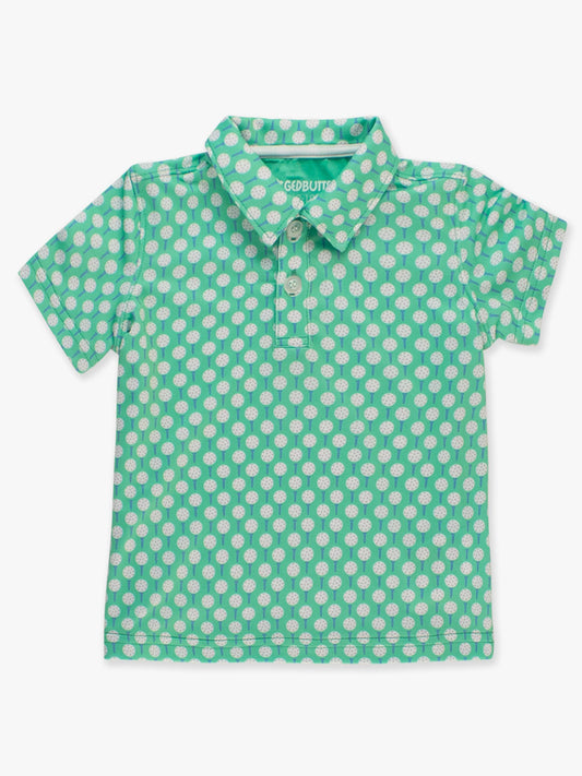 Boys Tiny Tee Time Golf Knit Short Sleeve Performance Polo