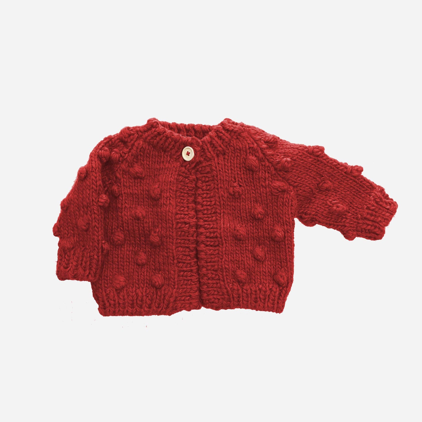 Red Popcorn Cardigan