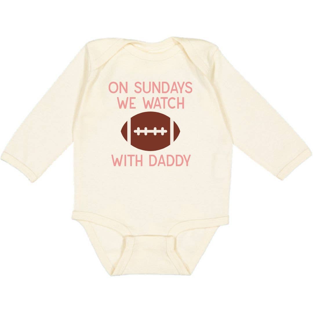 Football Sundays With Daddy Long Sleeve Bodysuit
