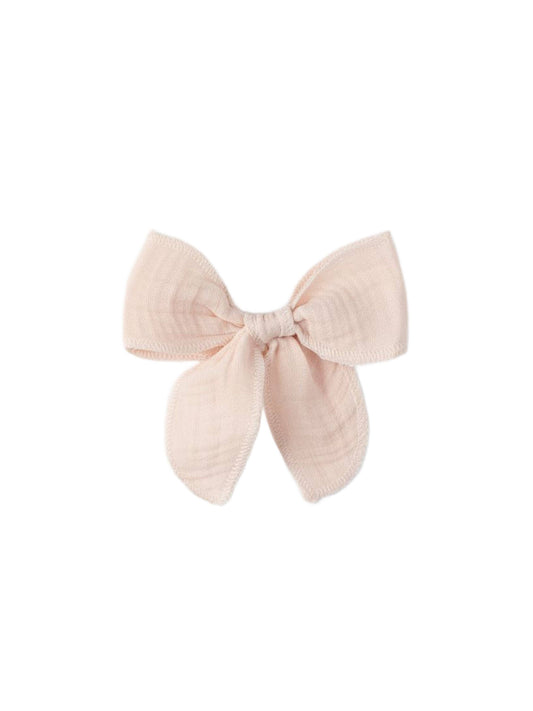 Muslin Bow Clip - Shell