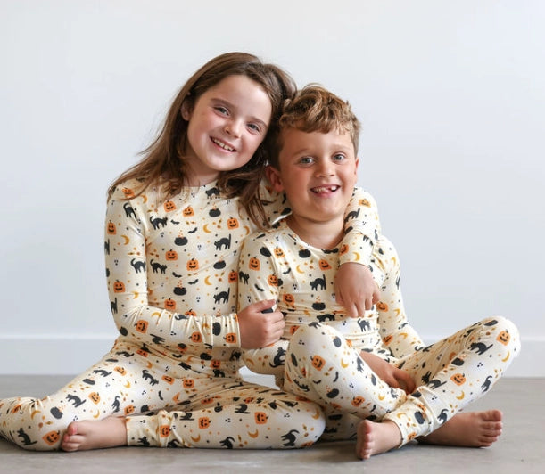 Kids Bamboo Pajamas - Spooky Fun Halloween Kids Pajamas