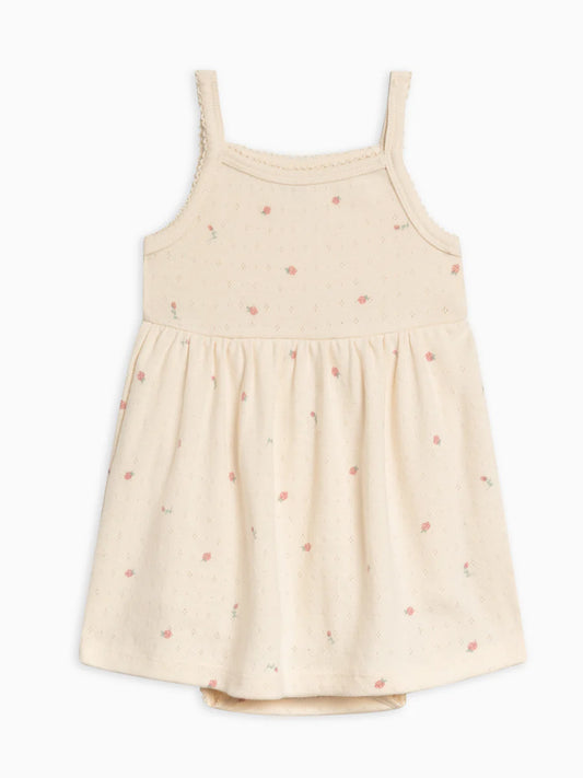 Organic Baby Soleil Pointelle Bodysuit Dress - Pia Floral