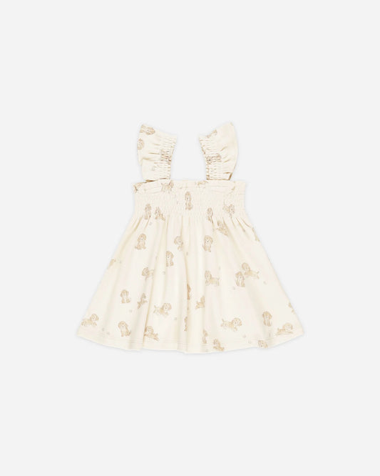 Smocked Jersey Dress || Puppies