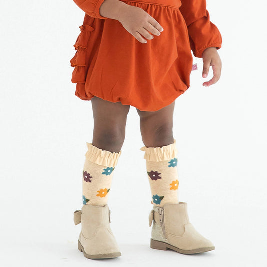 Girls Grapemist, Autumn Petals & Rust 3-pack Knee High Socks