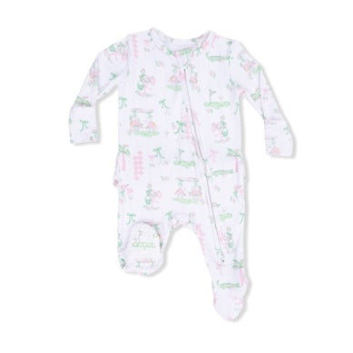 Pretty Golf - 2 Way Ruffle Back Zipper Footie