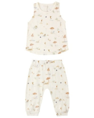 TANK + SLOUCH PANT SET || BEACH DAY