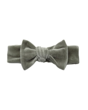 Velour Bow Headband - Spruce