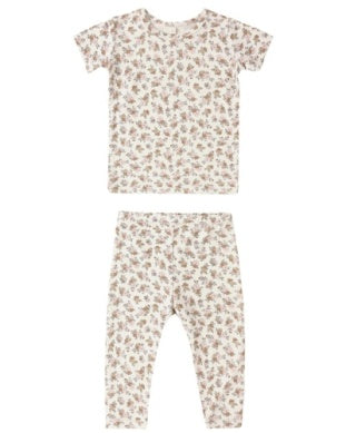 BAMBOO SHORT SLEEVE PAJAMA SET || WILDFLOWER