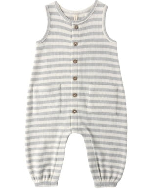 Waffle Jumpsuit || Sky Stripe