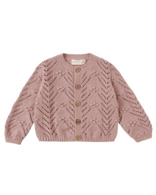 KNIT CARDIGAN MAUVE
