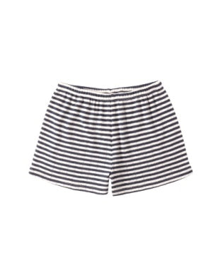 POINTELLE SHORTS || NAVY STRIPE