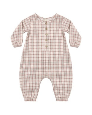 Woven Jumpsuit - Christmas Plaid