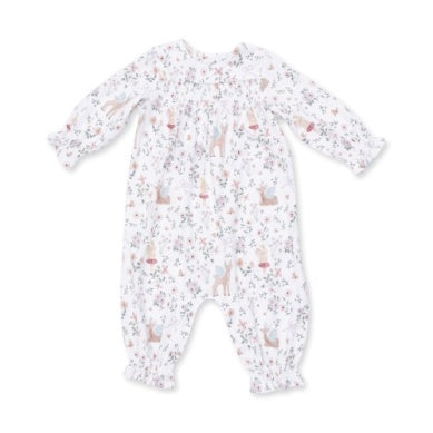 Enchanted Woodland - Smocked Long Sleeve Romper
