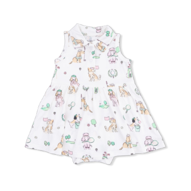 Country Club Dogs Pink - Polo Tennis Dress