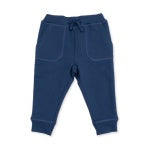 Solid Insignia Blue - Jogger Pant with Varsity Stripes