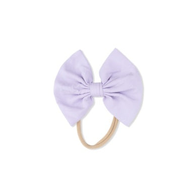 Solid Orchid Petal - Bow on Headband