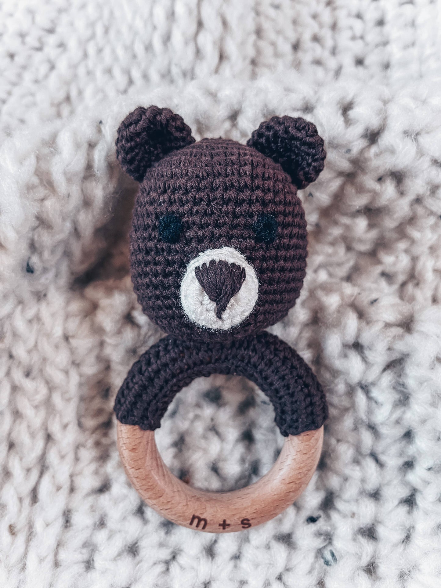 Marlowe and Sage LLC - Bear Hand Crochet Rattle