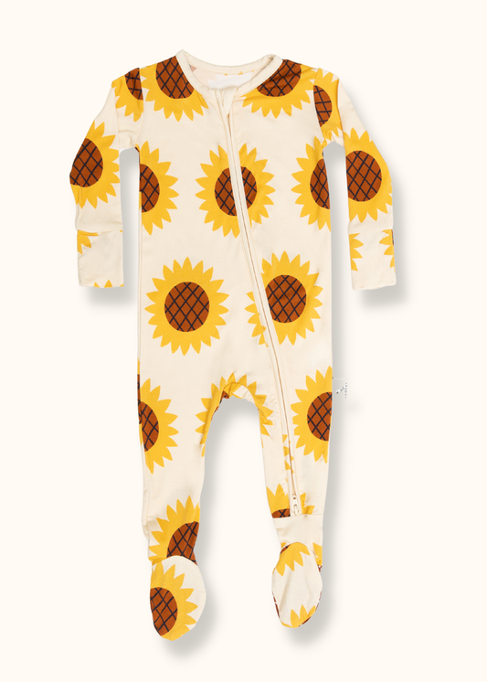 Sunflower Fields Footie Pajama