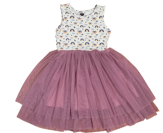 Bird & Bean® - Kids + Baby Tulle Tutu Tank Dress - Rainbow